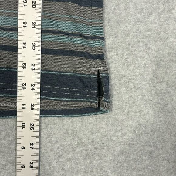 Travis Matthew Mens Golf Polo Shirt Size Small Blue Striped Short Sleeve Summer - Picture 6 of 7